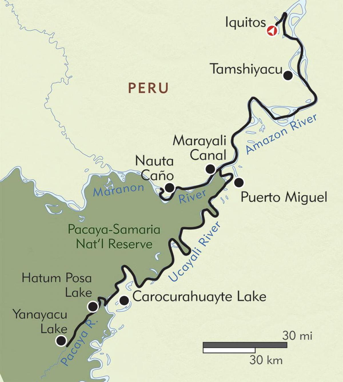 amazon Peru bản đồ