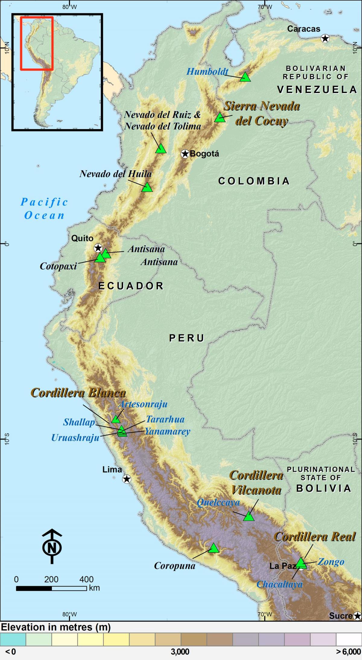 Peru andes bản đồ