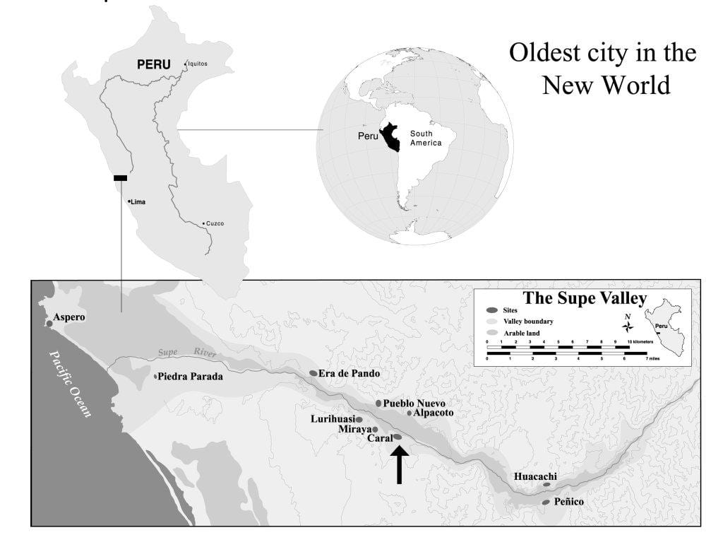 bản đồ của caral Peru