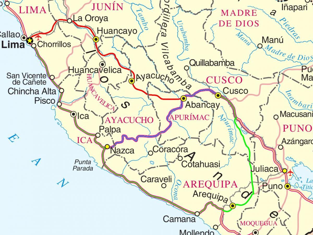 bản đồ của khu Peru