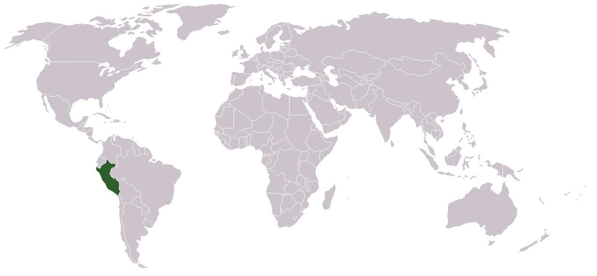 bản đồ của Peru toàn cầu