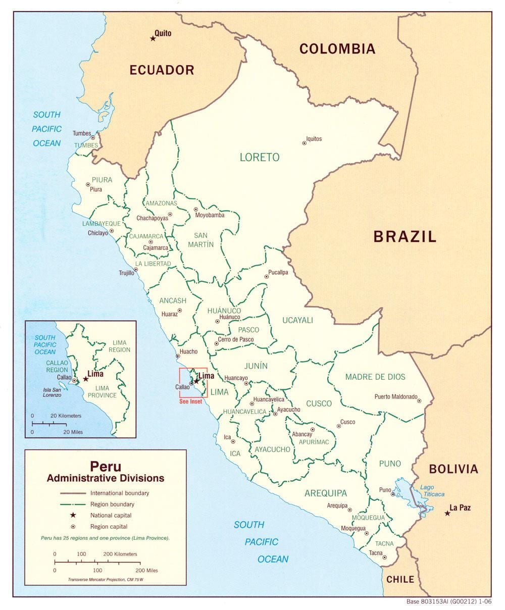 bản đồ đang ở Peru