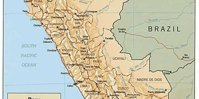 Bản đồ của Peru lướt 