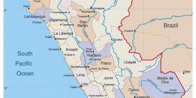 Bản đồ của bản đồ chi tiết của Peru