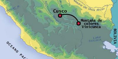 Vinicunca Peru bản đồ