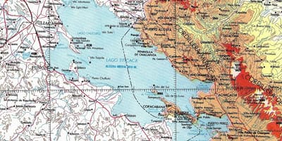 Bản đồ của cái hồ tầng Peru 