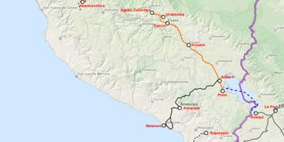 Peru đào tạo bản đồ