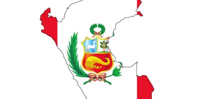 Bản đồ của Peru cờ