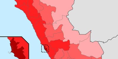 Peru mật độ dân bản đồ