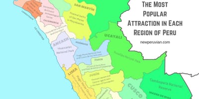 Bản đồ của Peru điểm du lịch
