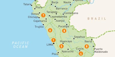 Peru tỉnh bản đồ