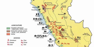 Bản đồ của Peru nông nghiệp