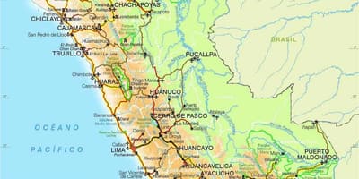 Andes núi Peru bản đồ