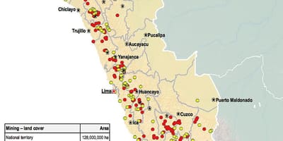 Bản đồ của Peru tài nguyên thiên nhiên