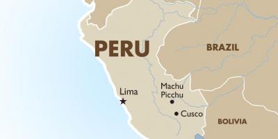 Bản đồ của Peru và nước xung quanh