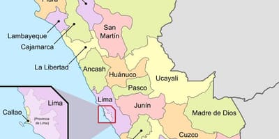 Bản đồ của Peru sa mạc