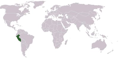 Bản đồ của Peru toàn cầu